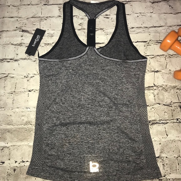 Bebe Seamless Tank with Metallic Trim - Picture 5 of 6
